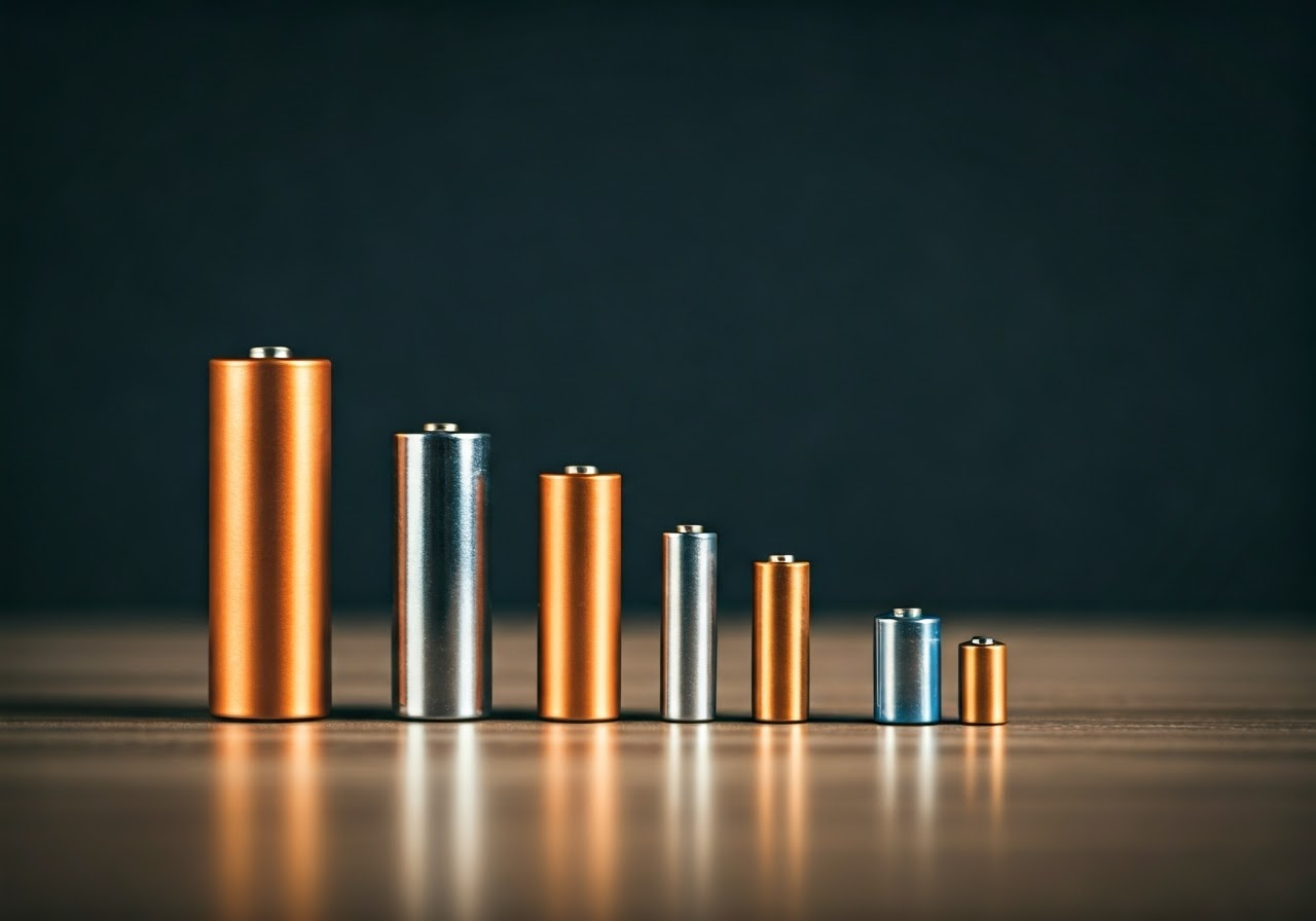 Comparação de diferentes tipos de pilhas