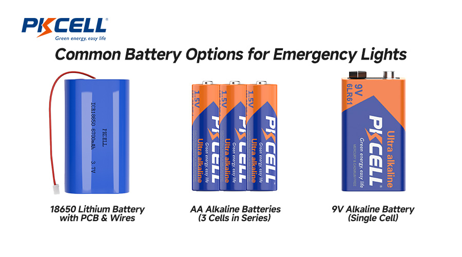 emergency light battery options