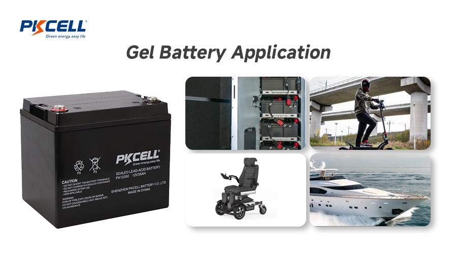 aplicación de la batería de gel