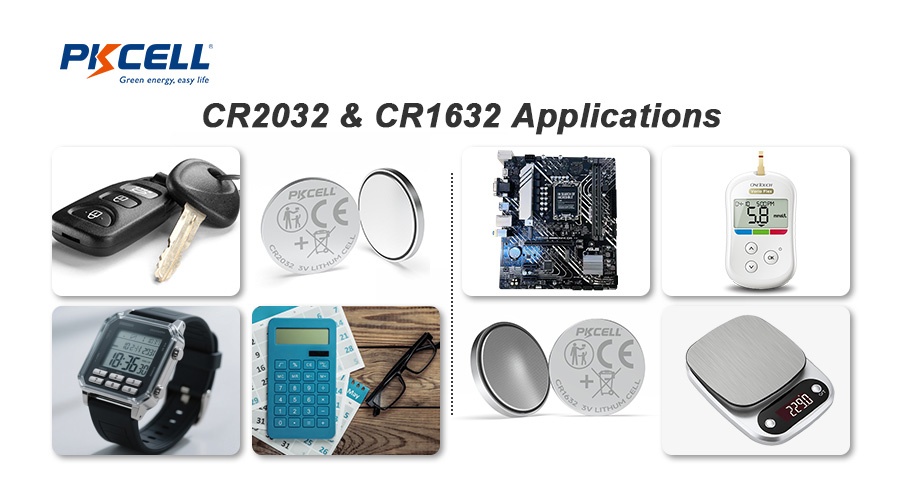 aplicaciones de cr1632 y cr2032