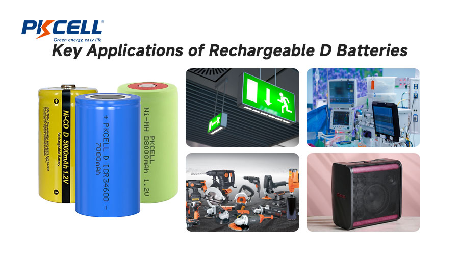 key applications of D batteryies