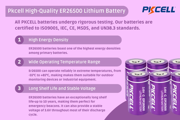 as vantagens da pilha pkcell lisocl2